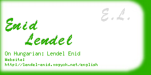 enid lendel business card